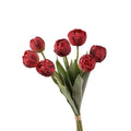 7-Head Artificial Silk Tulip Branches | Realistic Faux Flowers