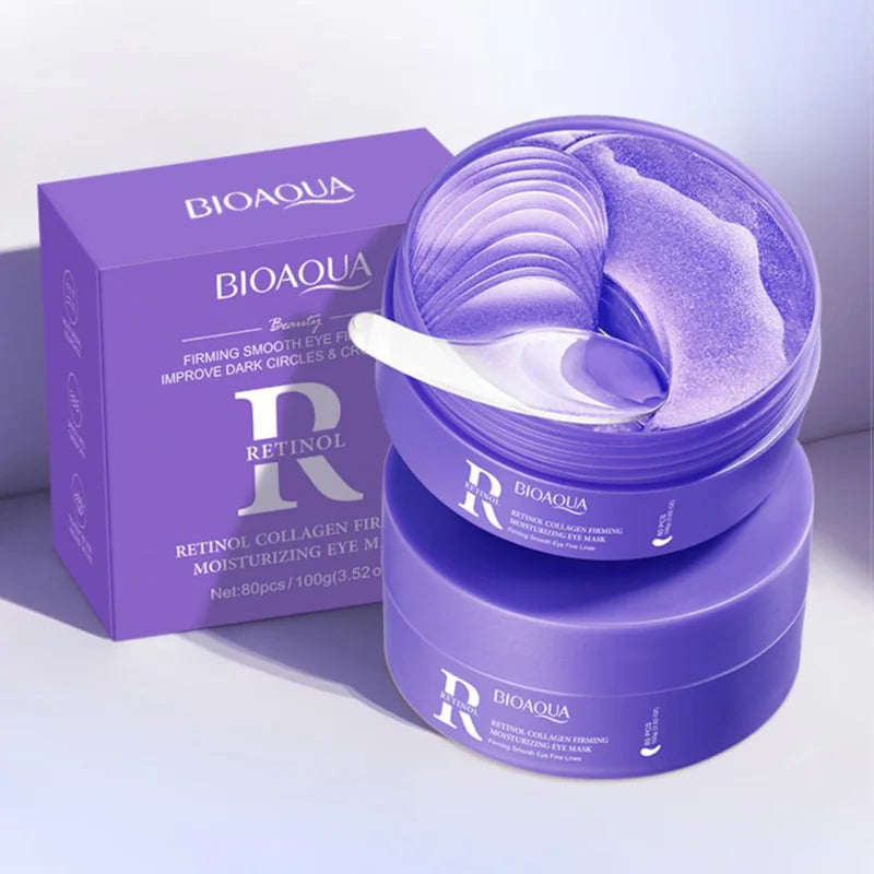 BIOAQUA Retinol Collagen Eye Mask 80pcs – Dark Circles & Anti-Aging Eye Mask Patches Oasis Select