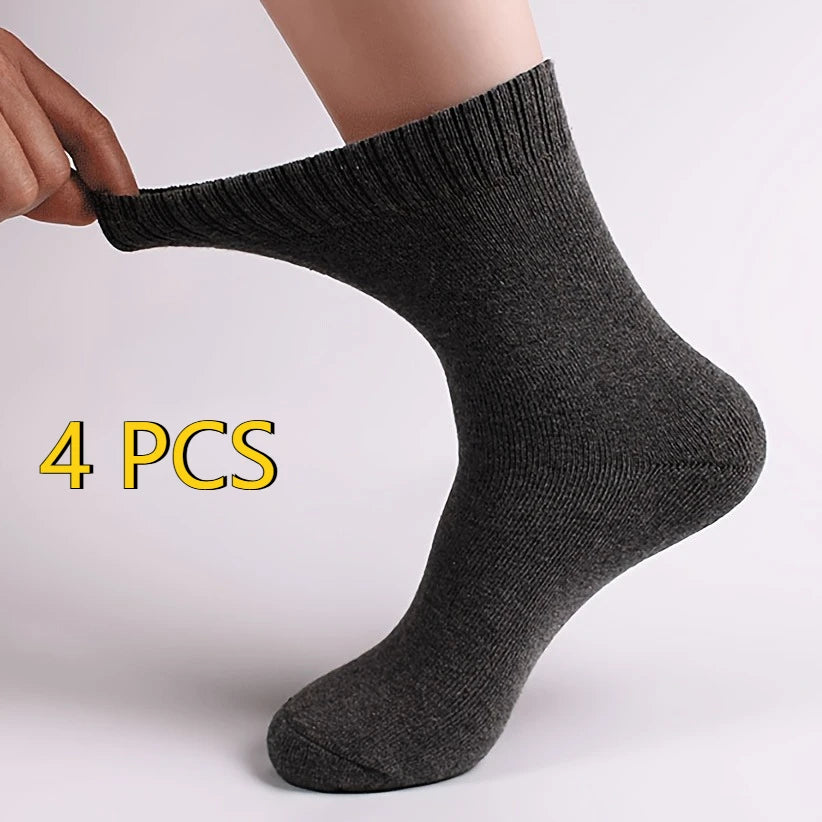 2 pairs of men's and women's new winter thick warm socks, solid color home socks, women's warm socks, comfortable home socks Oasis Select 2 pairs