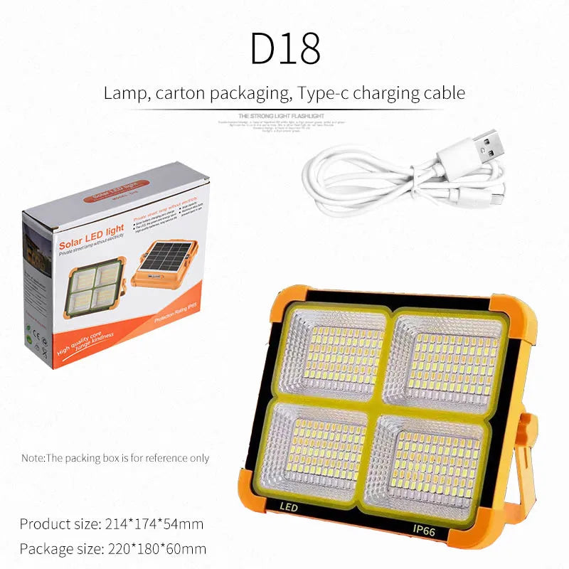 Powerful Magnet Flashlight Repair Emergency Lamp Solar Rechargeable Camping Lantern High Power Bank LED Tent Light Oasis Select D18