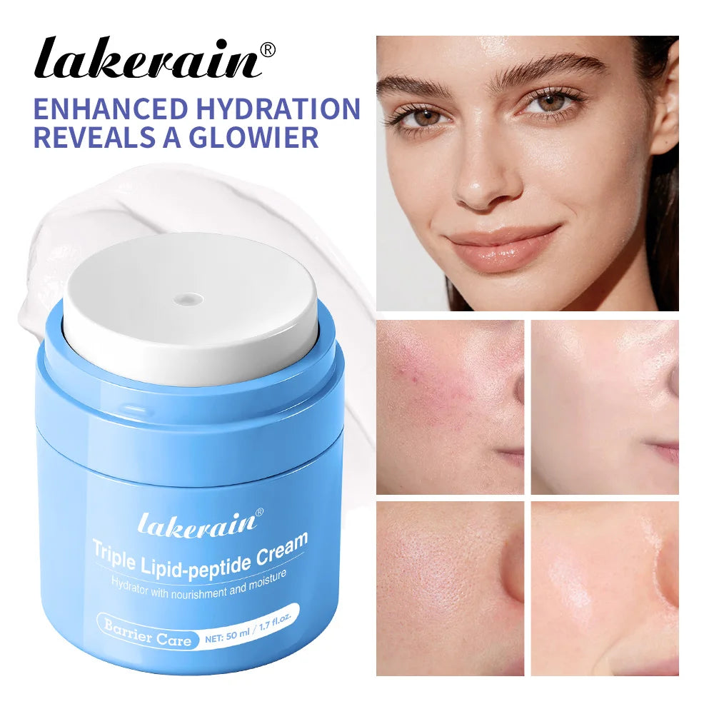 Triple Lipid Peptide Cream Long-lasting Moisturizing Deep Hydration Skin Care Face Cream for Dry Sensitive Skin Treatment Oasis Select