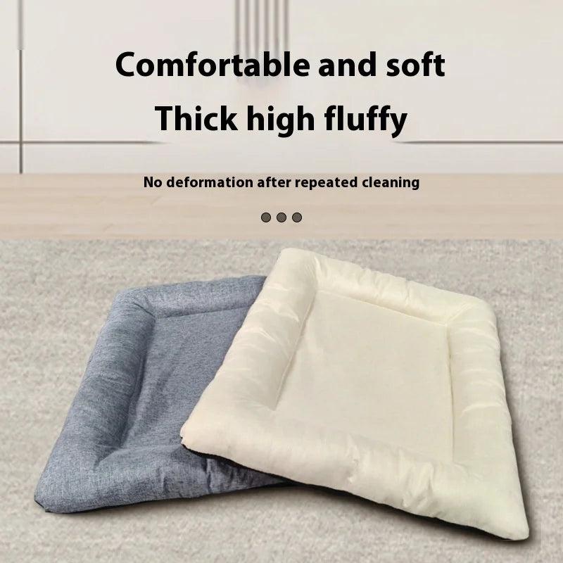 Square Dog Bed, All-season Pet Bed, Cat Bed, Summer Cotton and Linen Breathable Pet Mat Oasis Select