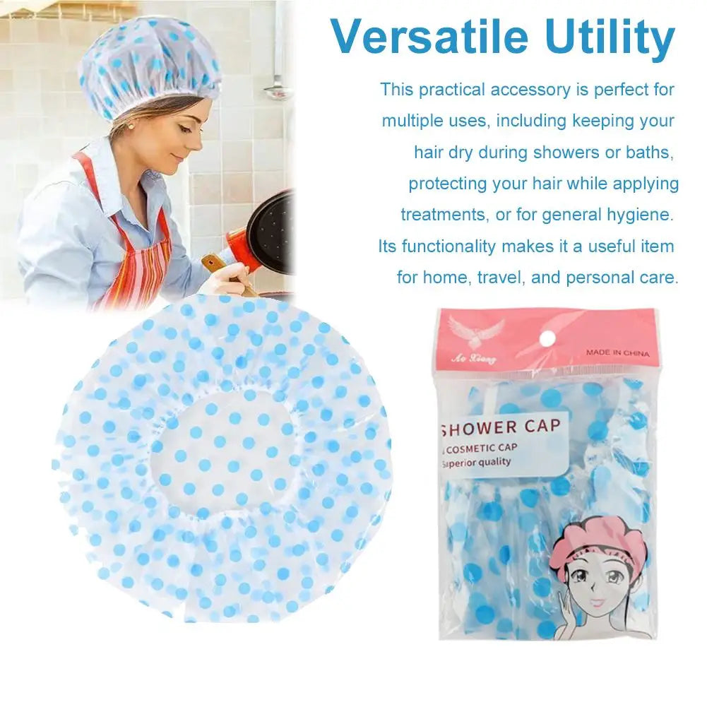 Waterproof Reusable Shower Cap for Women – Elastic Spa Bath Hat Shower Cap Oasis Select