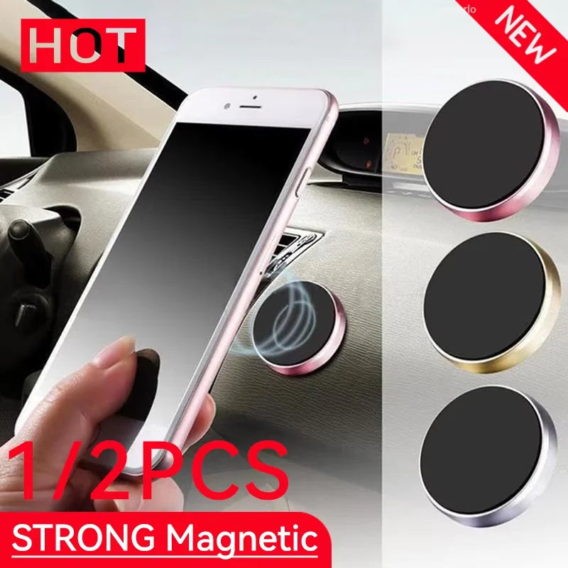 1/2PCS Magnetic Car Phone Holder Stand Magnet Car Mount Bracket GPS Mobile Support In Car Bracket For iPhone Samsung Xiaomi Oasis Select