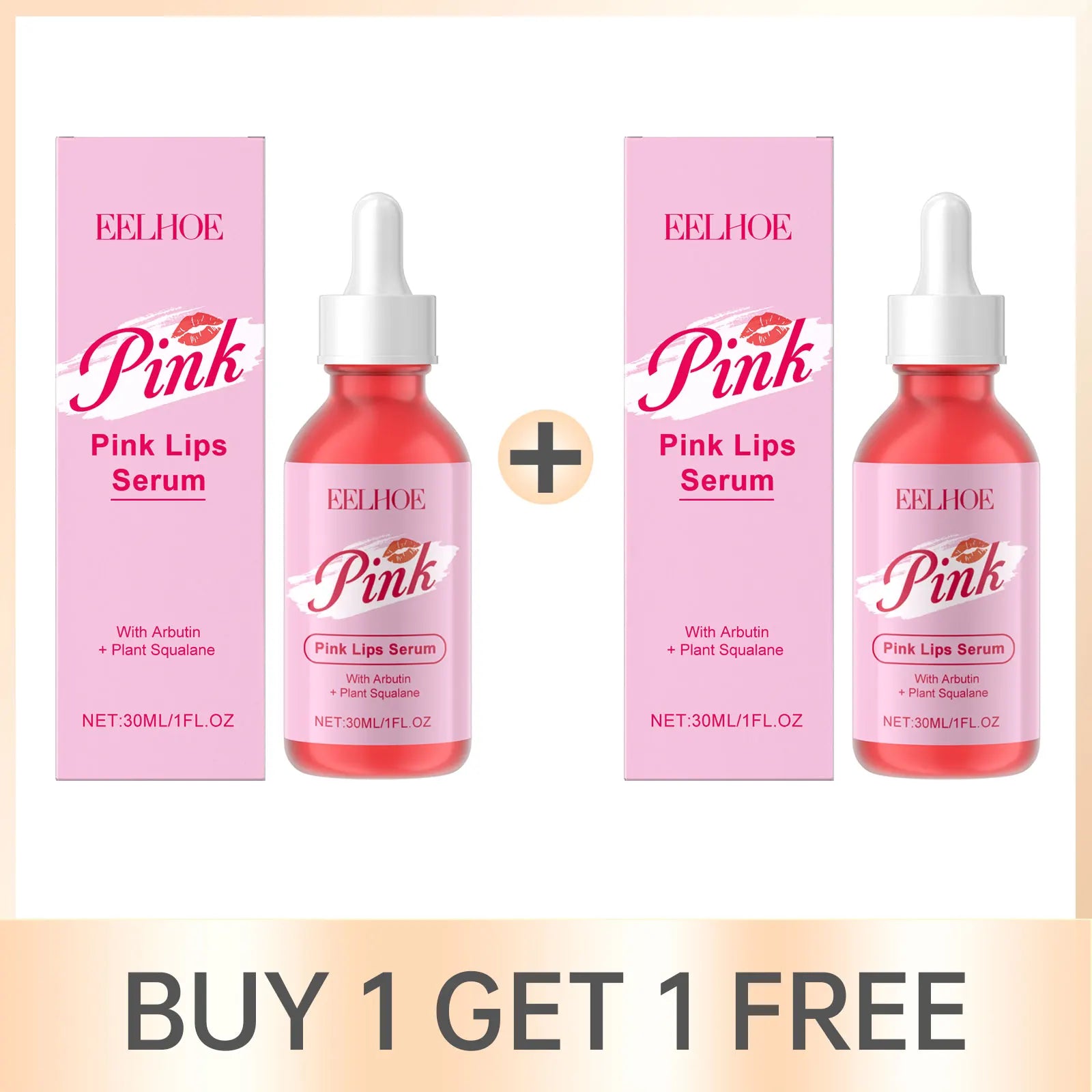 EELHOE Pink Lip Care Serum – Hydrating & Brightening 30ml Lip Care Serum Oasis Select Buy 1 Get 1 Free