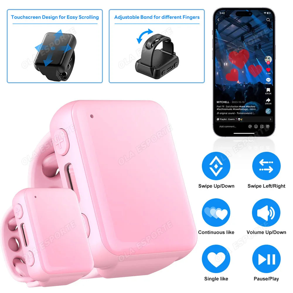 Smart Bluetooth Ring Remote – Selfie, Scroll & Page Turner