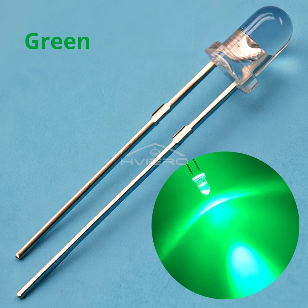 100Pcs 3mm LED Diode Assortment Kit – Ultra Bright Multi-Color