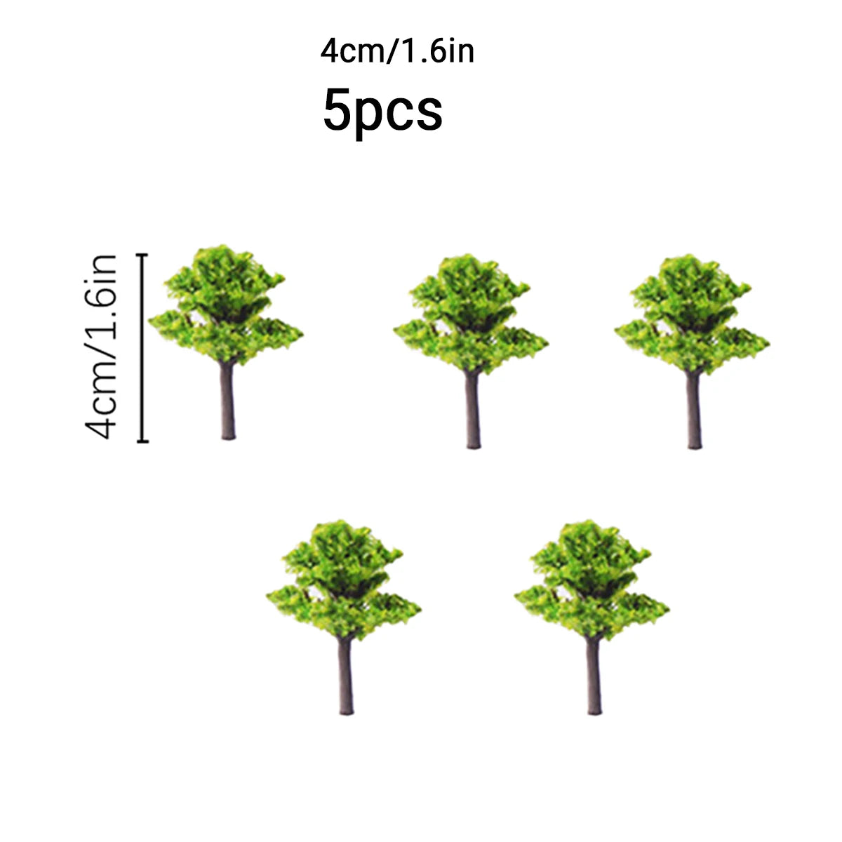 5/10 model trees 4-8CM railway scene dollhouse fairy garden scene building micro landscape mini landscape flower pot DIY Oasis Select 4cm 5pcs