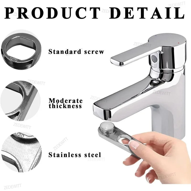Faucet Maintenance Tool Practical 2 In 1 Faucet Aerator Wrench Water Flow Adjusting Faucet Bubbler Wrench Plumber Home Bathrooms Oasis Select