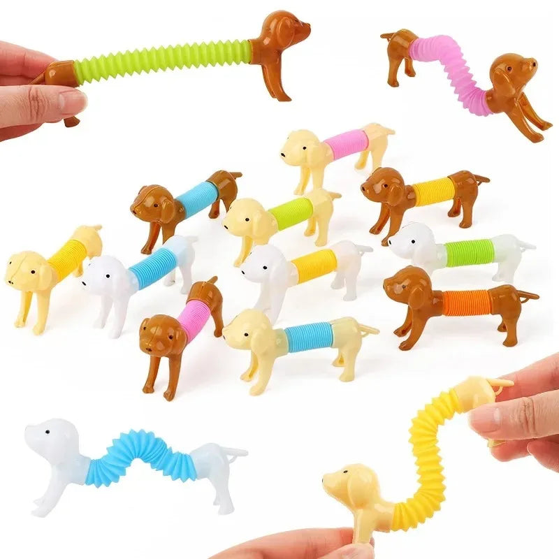 10pcs Fun and Creative Decompression Stretchable Dog Versatile Design Puppy Sausage Dog Stress Relief Toy Stretchable Oasis Select