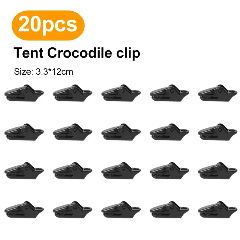10/20/50 PCS Heavy-Duty Tarp Clips – Windproof No-Puncture Grips for Tarps, Canopies & Tent Skirts, Reinforced for High Wind Oasis Select 20pcs