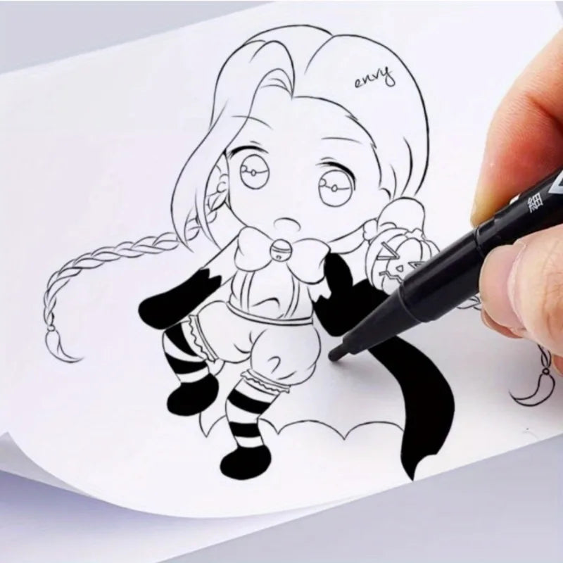 5/10pcs Waterproof Permanent Markers, Large Capacity Black Ink, Oil-Based, Ideal for Office & Marketing Use 마카펜 Oasis Select