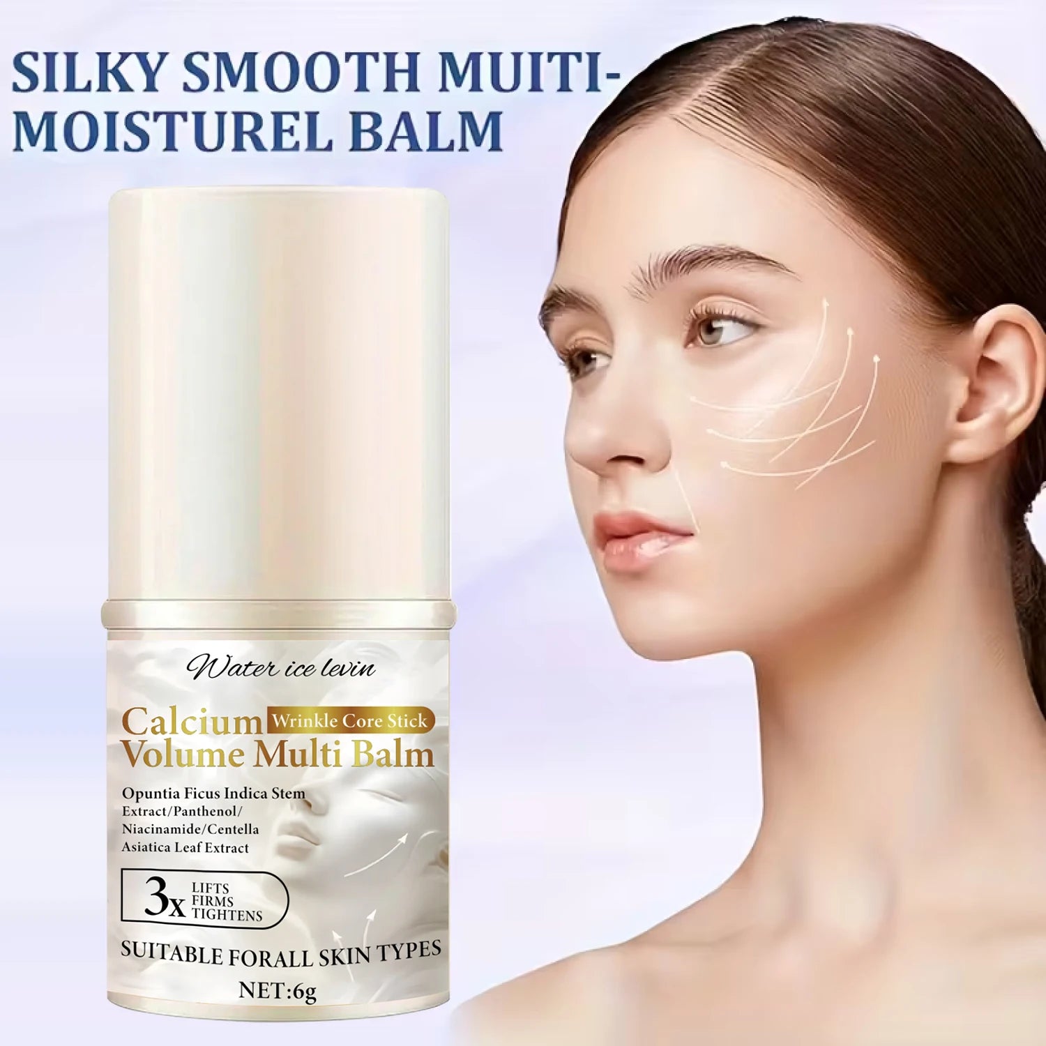 Bee Venom Neck & Facial Care Stick - Calcium Wrinkle Core & Volume Multi Balm with Collagen & Plant Extracts. Oasis Select