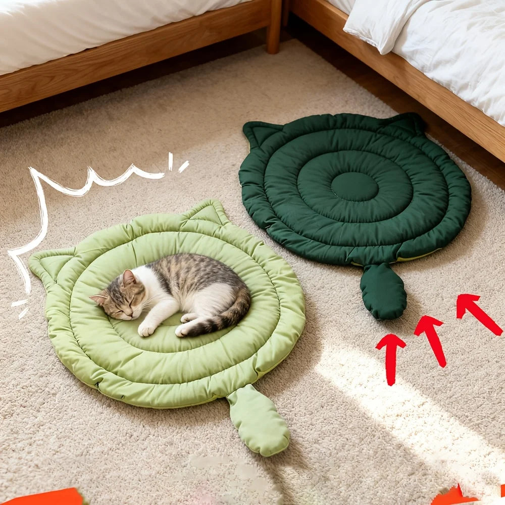 Universal Cat Sleeping Pad Cute Dog Mat for Sleeping Big-faced Cat Design Soft and Breathable for All Seasons Washable Pet Pad Oasis Select