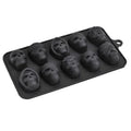 Skull Ice Cube Mold 10-Grid Skull Ice Mold for Halloween Kitchen Tools Reusable Making Accessory for Chocolate Ice Cream And Oasis Select BLACK