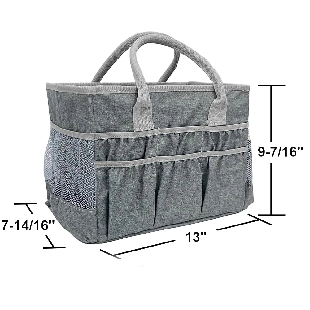 Spacious Craft Storage Tote Bag with Water Resistant Material Multiple Storage Compartments and Fiberboard Support Oasis Select