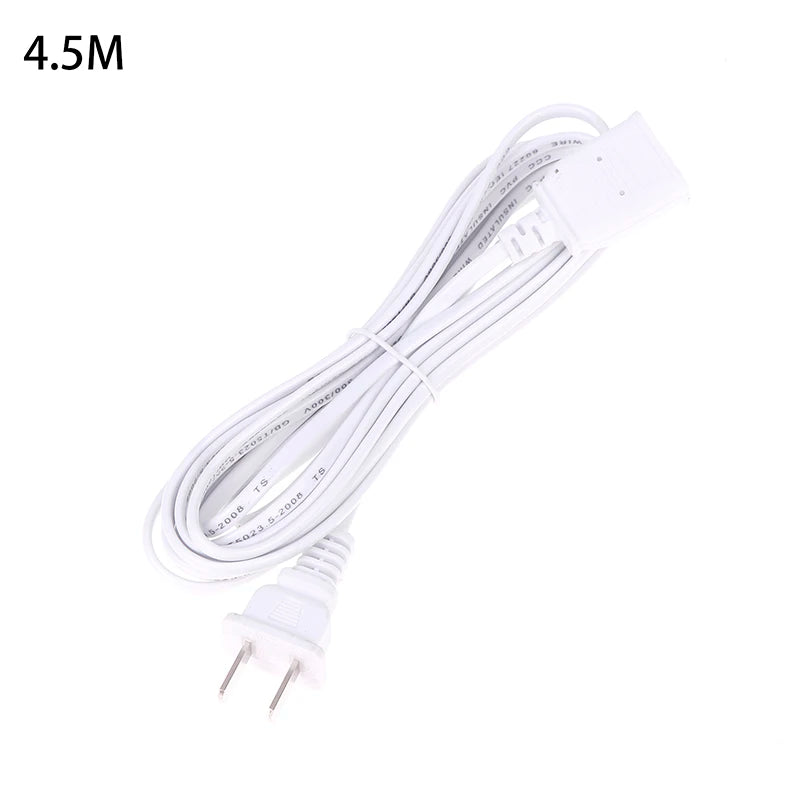 1.5/2/2.5/4.2/4/4.5/6m AC Power Cord Line With ON/OFF Switch Button Cables Wire Two-pin Plug Cable Extension Cords Adapter Oasis Select 3 White