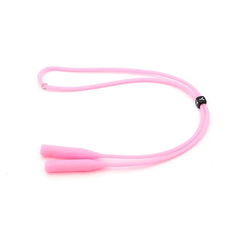Adjustable Elastic Silicone Eyeglasses Straps Sunglasses Chain Sports Anti-Slip String Glasses Ropes Band Cord Holder Oasis Select Pink