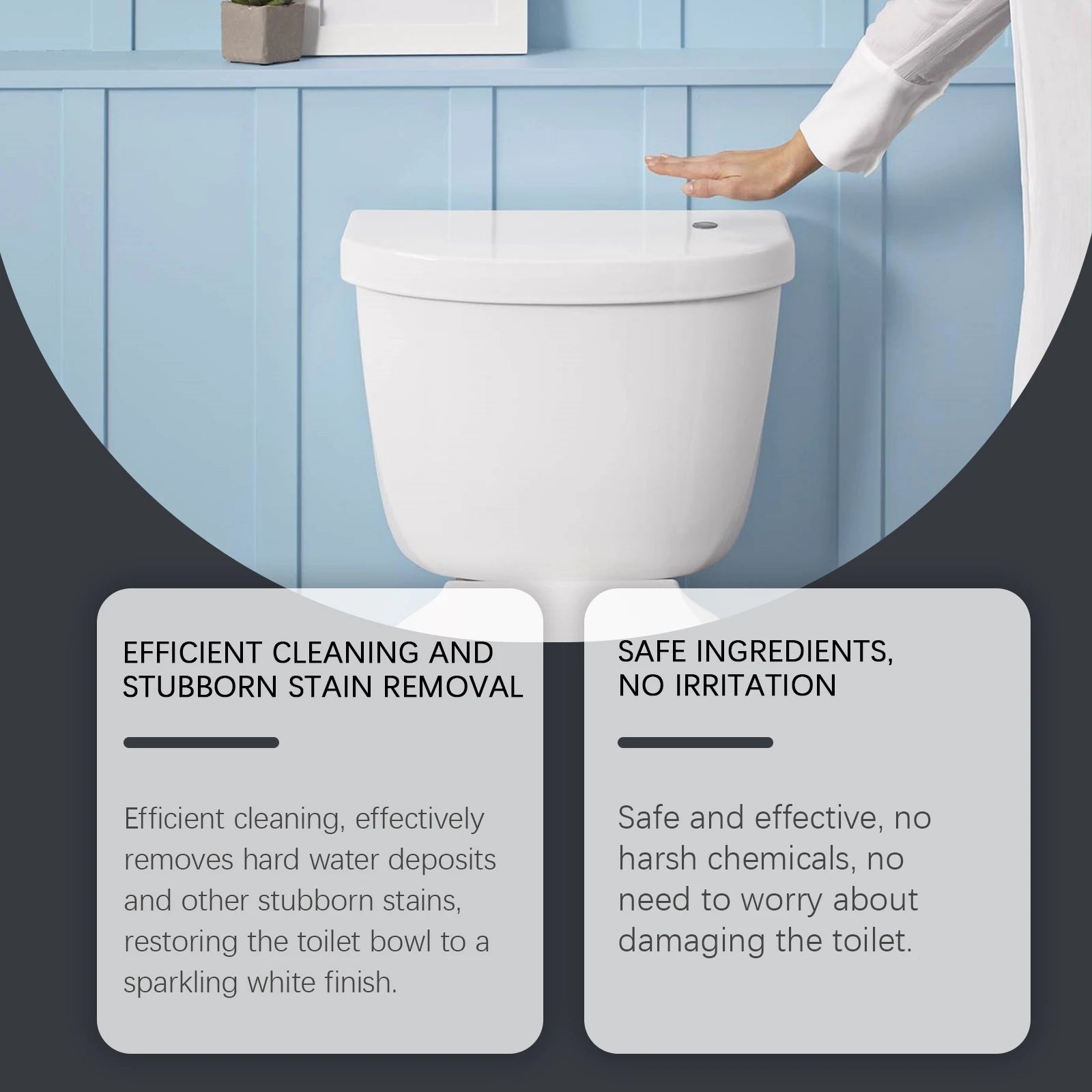 Toilet Tank Cleaner Rust & Mineral Remover Deep Cleaning Tank Improve Odors Deodorization Toilet Tank Descaler 100g Oasis Select