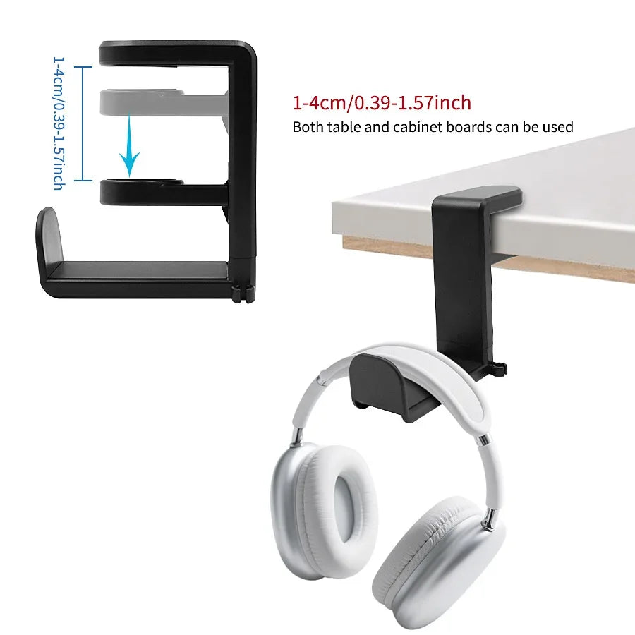 360° Rotating Headphone Stand Adjustablet No Punch Desktop Headset Holder Gaming Headse Desk Hanger Hook For Sony Headphone Oasis Select