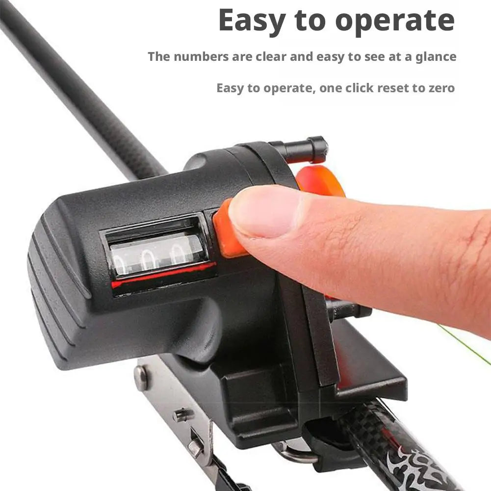 Deep Sea Fishing Line Counter Digital Display 0-999 Meters Raft Fishing Gear Ship Fishing Meter Recorder for Fishing Equipment Oasis Select