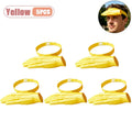 1-5PCS Funny Small Hand Size Sun Hat Novelty Mini Cap for Outdoor Beach Party UV Protection Summer Costume Accessory Oasis Select Yellow-5PCS