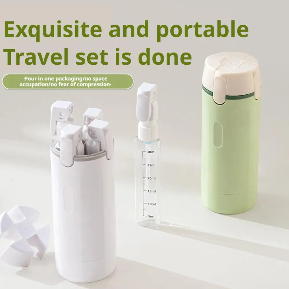4-in-1 Leakproof Travel Dispenser Bottles – TSA Approved Travel Dispenser Set Oasis Select