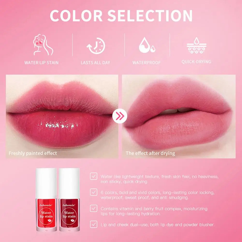 Lakerian Water Lip Stain – Waterproof Moisturizing Lip Tint Water Lip Stain Oasis Select