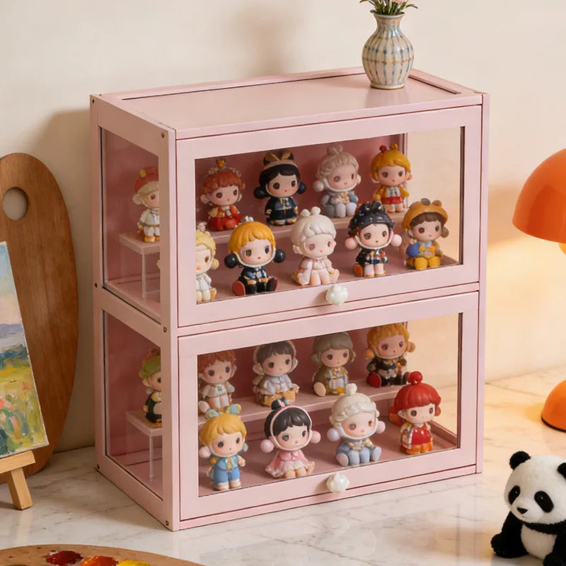 Figure Display Cabinet Transparent Household Blind Box Millet Storage Secondary Pain Cabinet Ornament Display Stand Oasis Select