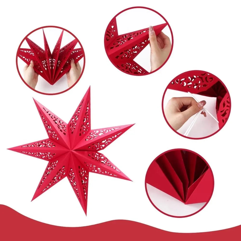 45cm Hollow Star Paper Christmas Lantern Hanging Light Cover