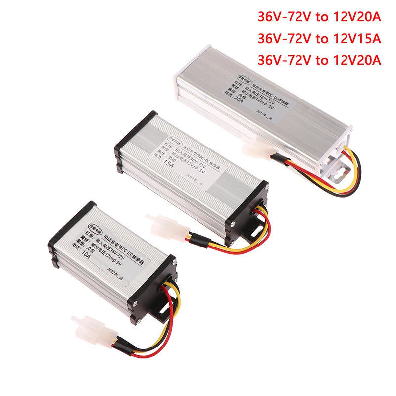 DC 36/48/60/72V to 12V 10A 15A 20A 180W Electric Vehicle DC Converter Electric Power Transformer Oasis Select