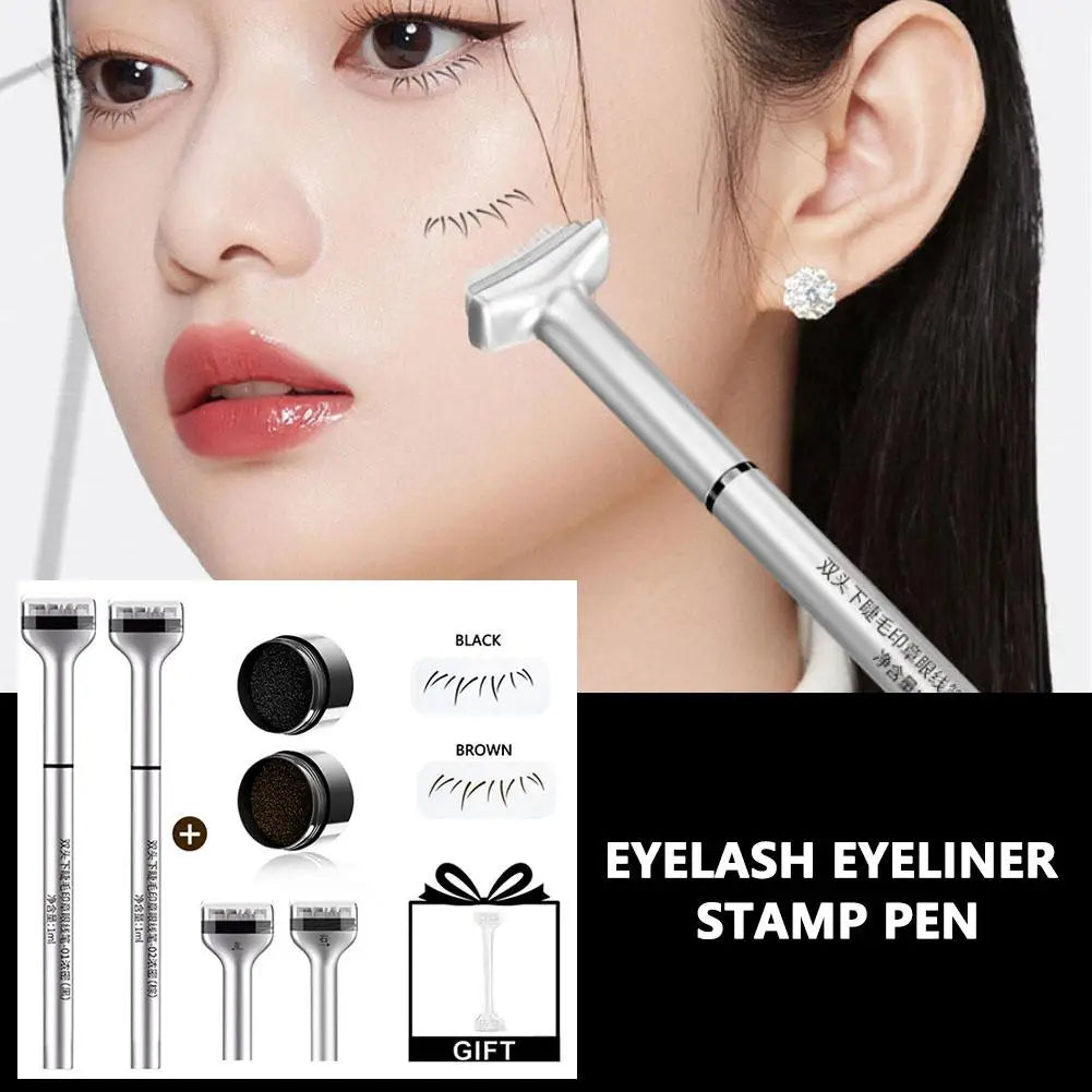 2-in-1 Lower Eyelash Stamp Mascara Stick – Natural & Waterproof Eyelash Stamp Tool Oasis Select