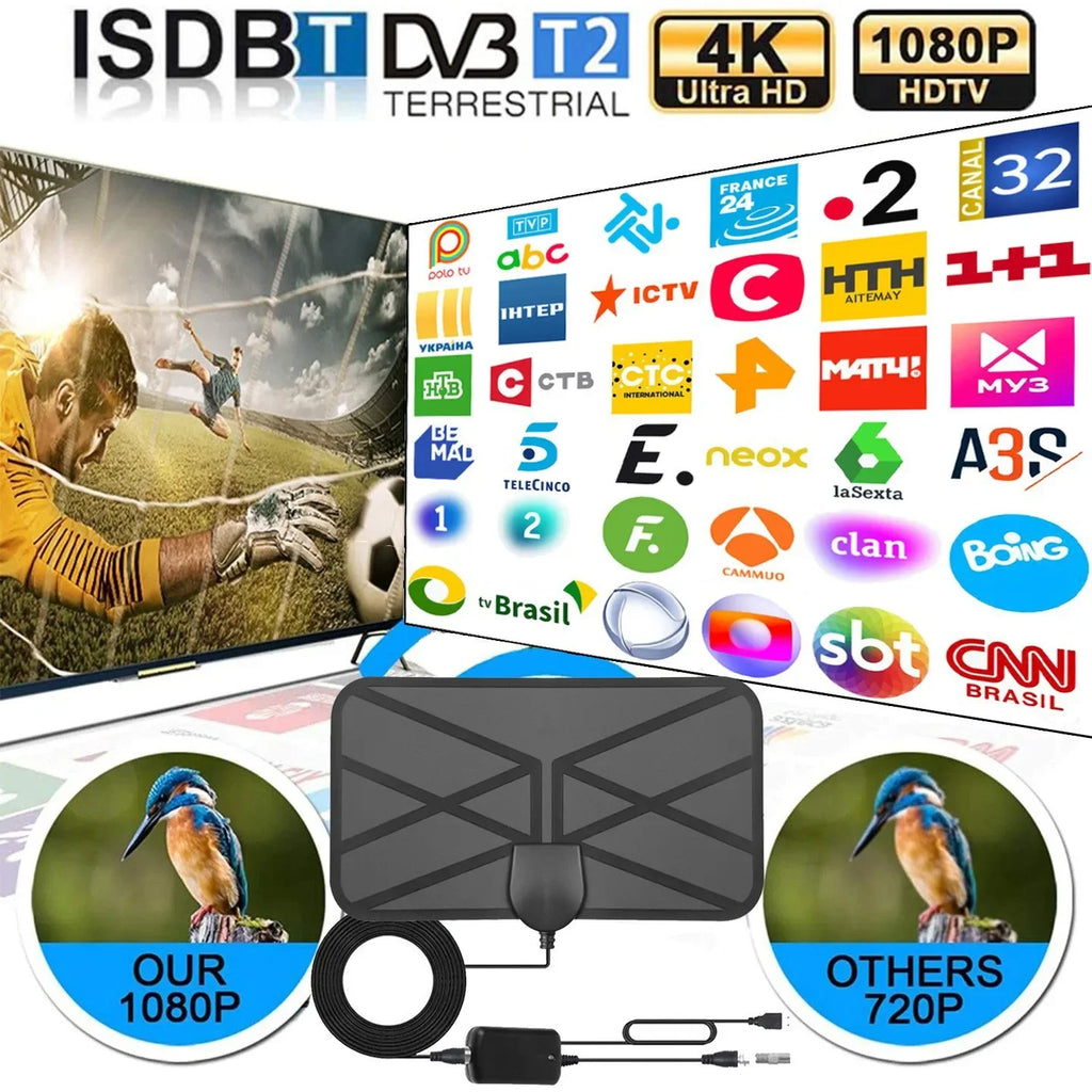Tv antenna 4K high-gain high-definition digital TV antenna DVB-T2 TV antenna signal receiver Oasis Select