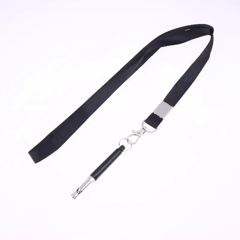 1Pcs Adjustable Ultrasonic Dog Whistle with Cord Silent Barking Control Pet Training Supplies Discipline Flute for Dogs Oasis Select Black with rope A