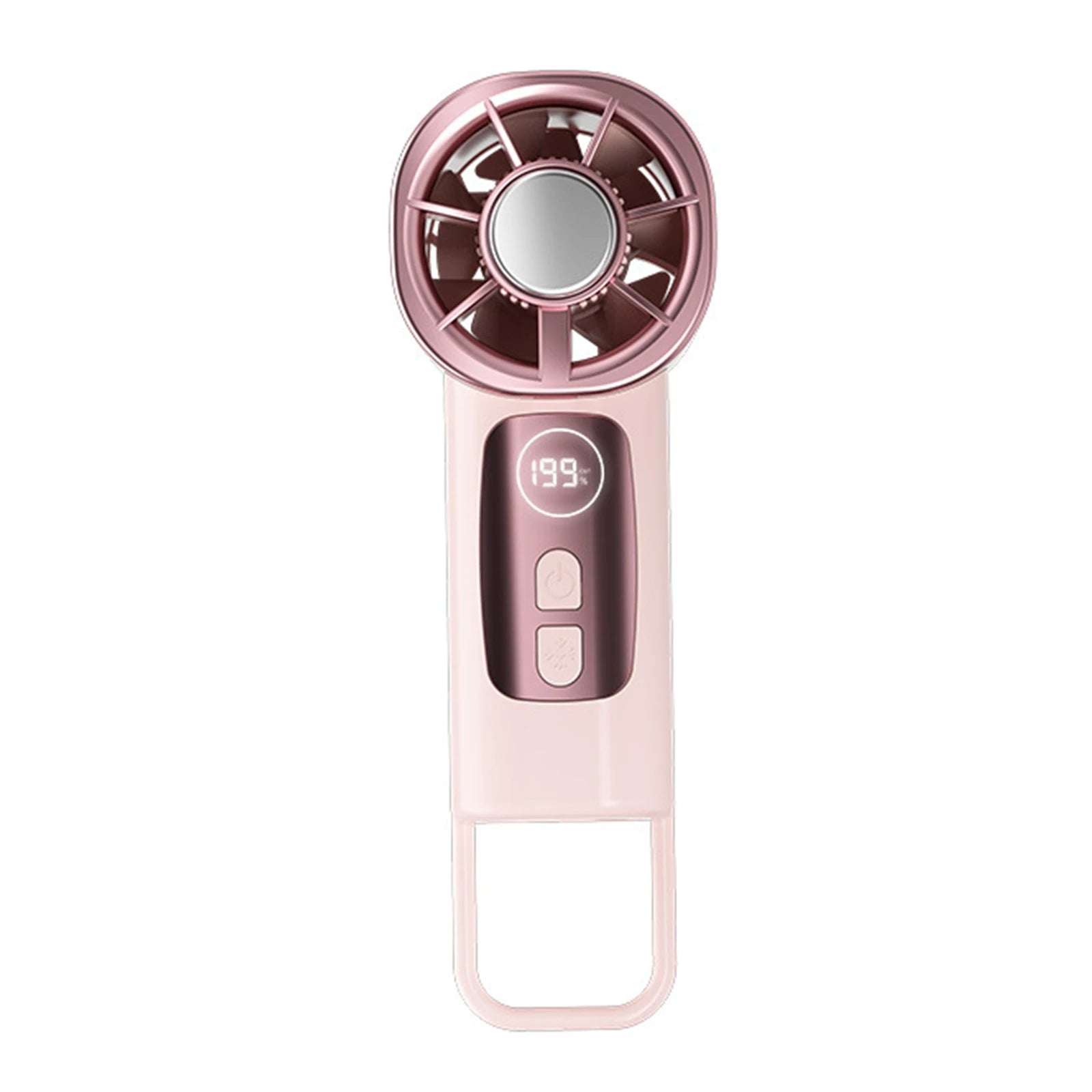 Rechargeable Handheld Fan with Cooling Plate Pocket Fan 199 Stepless Speeds with Digital Display for Camping Vacation Outdoor Oasis Select pink China Mainland