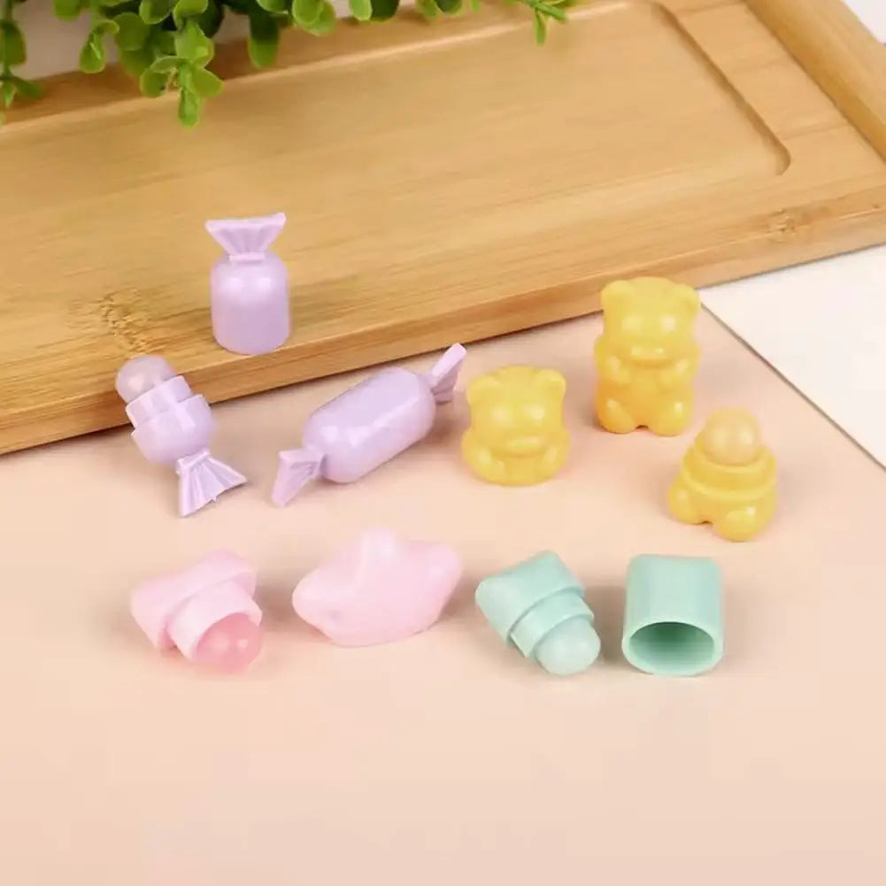 Portable Cartoon Mini Silicone Lip Brush Cute Bear Angled Concealer Brushes Lip Balm Lip Gloss Concealer Make Up Brushes Oasis Select