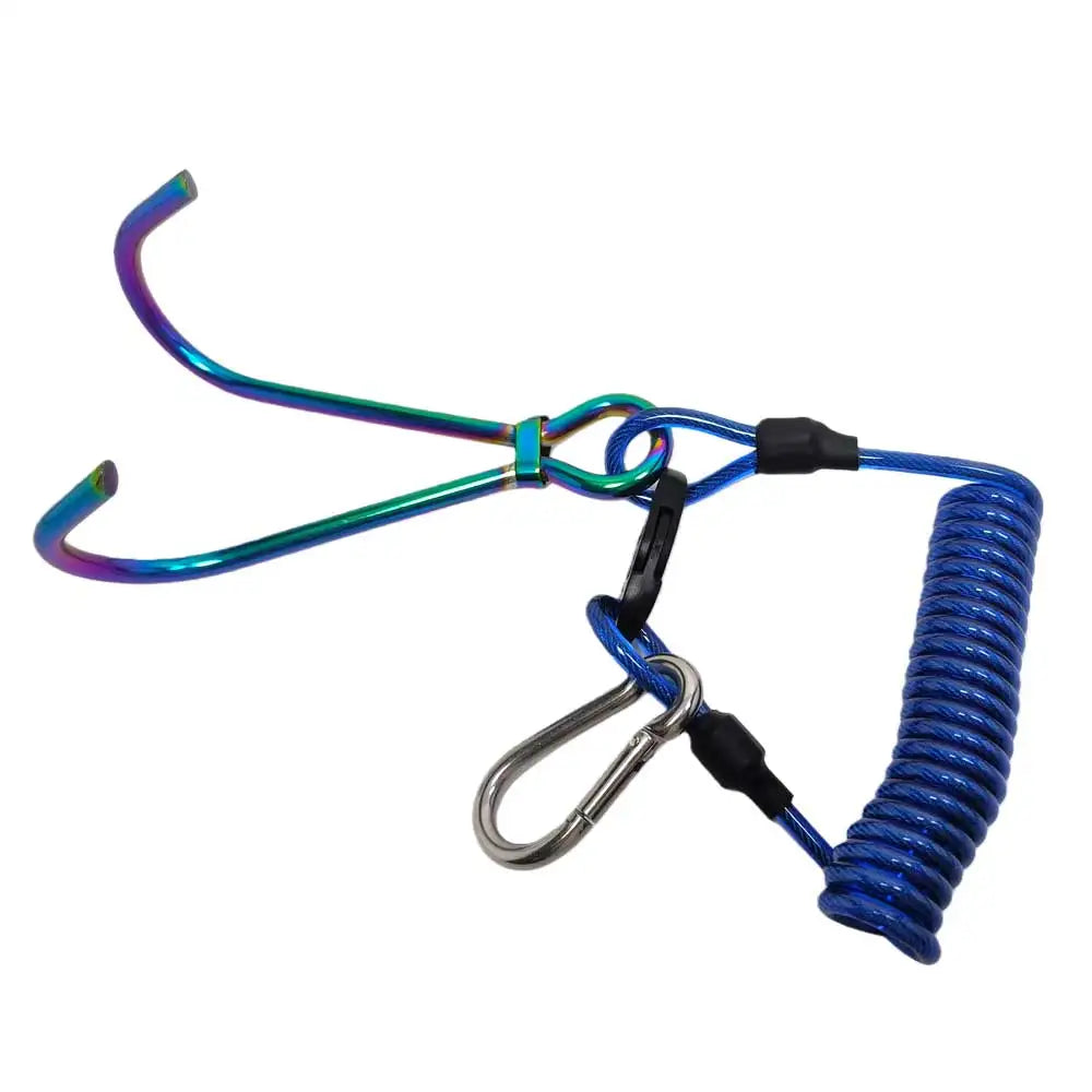 Heavy-duty 316 Stainless Steel Retractable Scuba Sigle/Double Reef Drift Hook with Carabiner Oasis Select