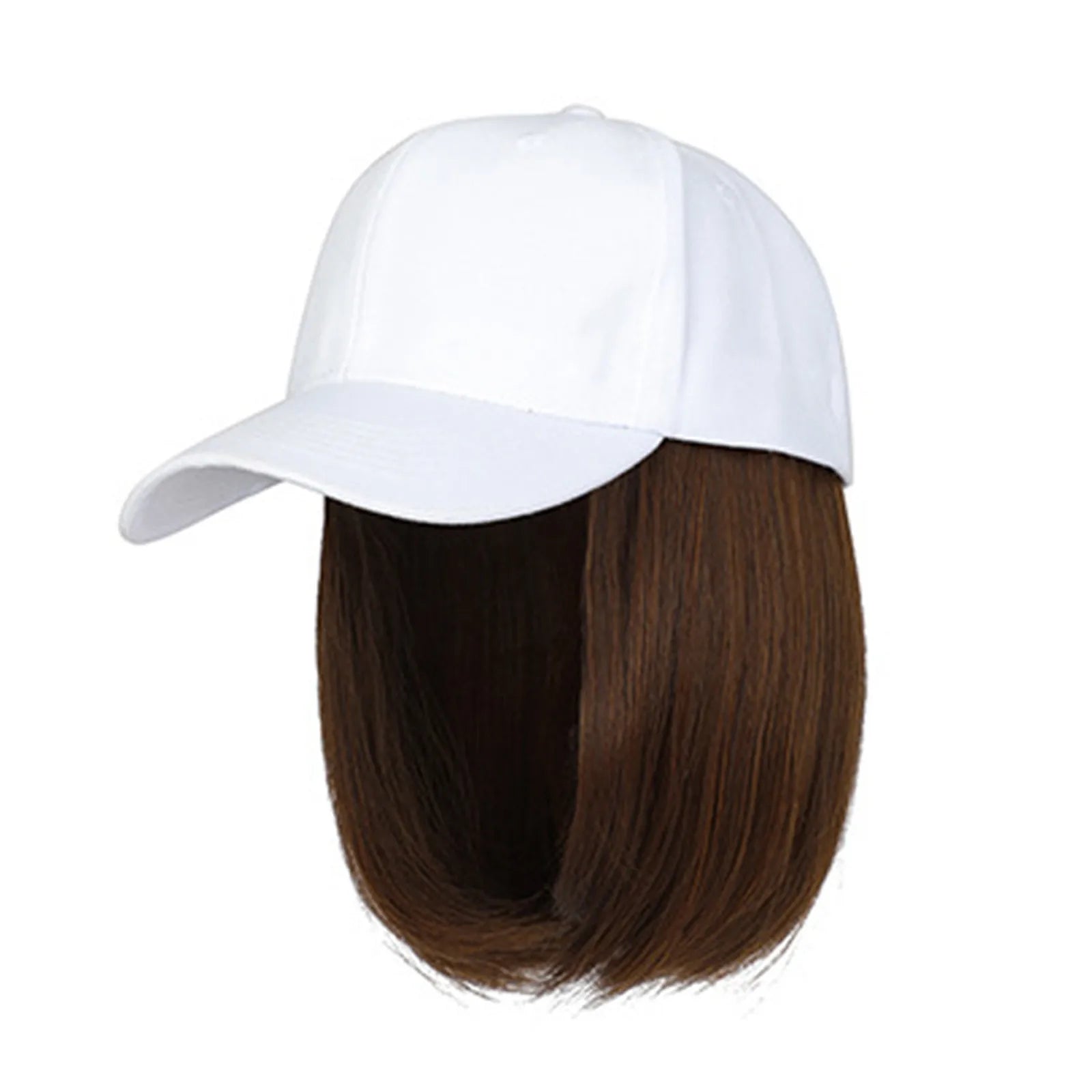 Baseball Cap Bob Wig Hat with Hair Extensions – Adjustable Wig Cap Hat Oasis Select