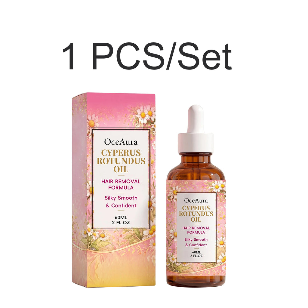 OceAura Cyperus Rotundus Oil Hair Removal Minimizing Oil After Shave Smoothing Hydrating Body Care Armpit Leg Arm 60ml Oasis Select 1 PCS