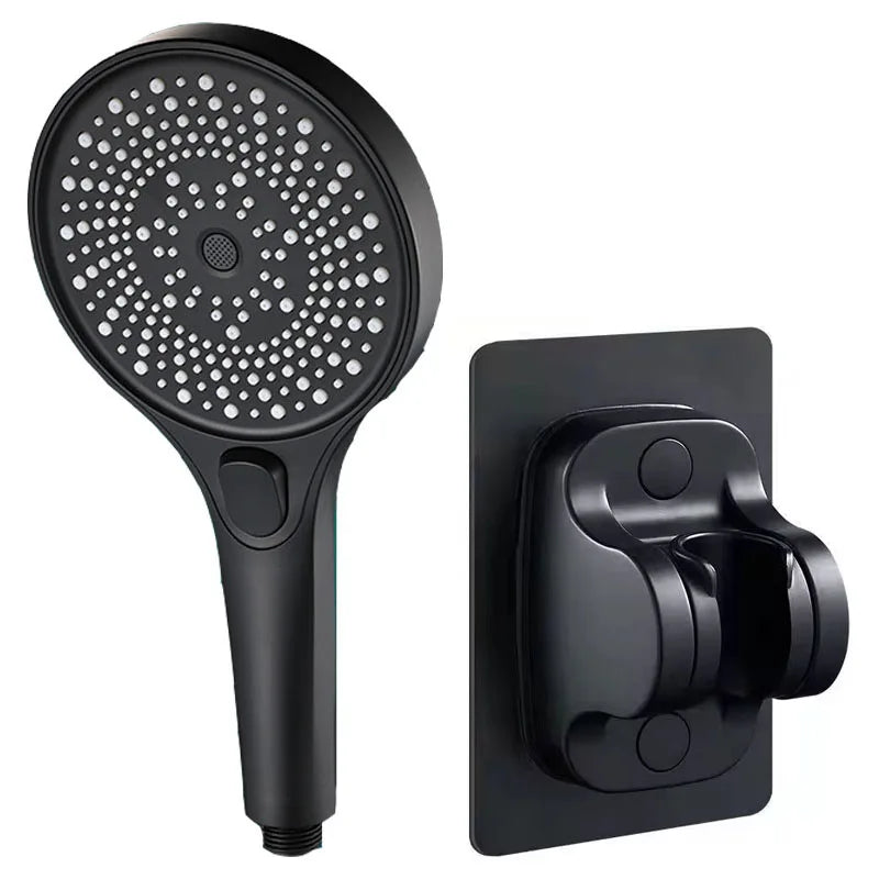 Large screen showerhead 3-speed mode portable shower shower accessories showers for bathroom items knobs full heads set parts Oasis Select Black suit A