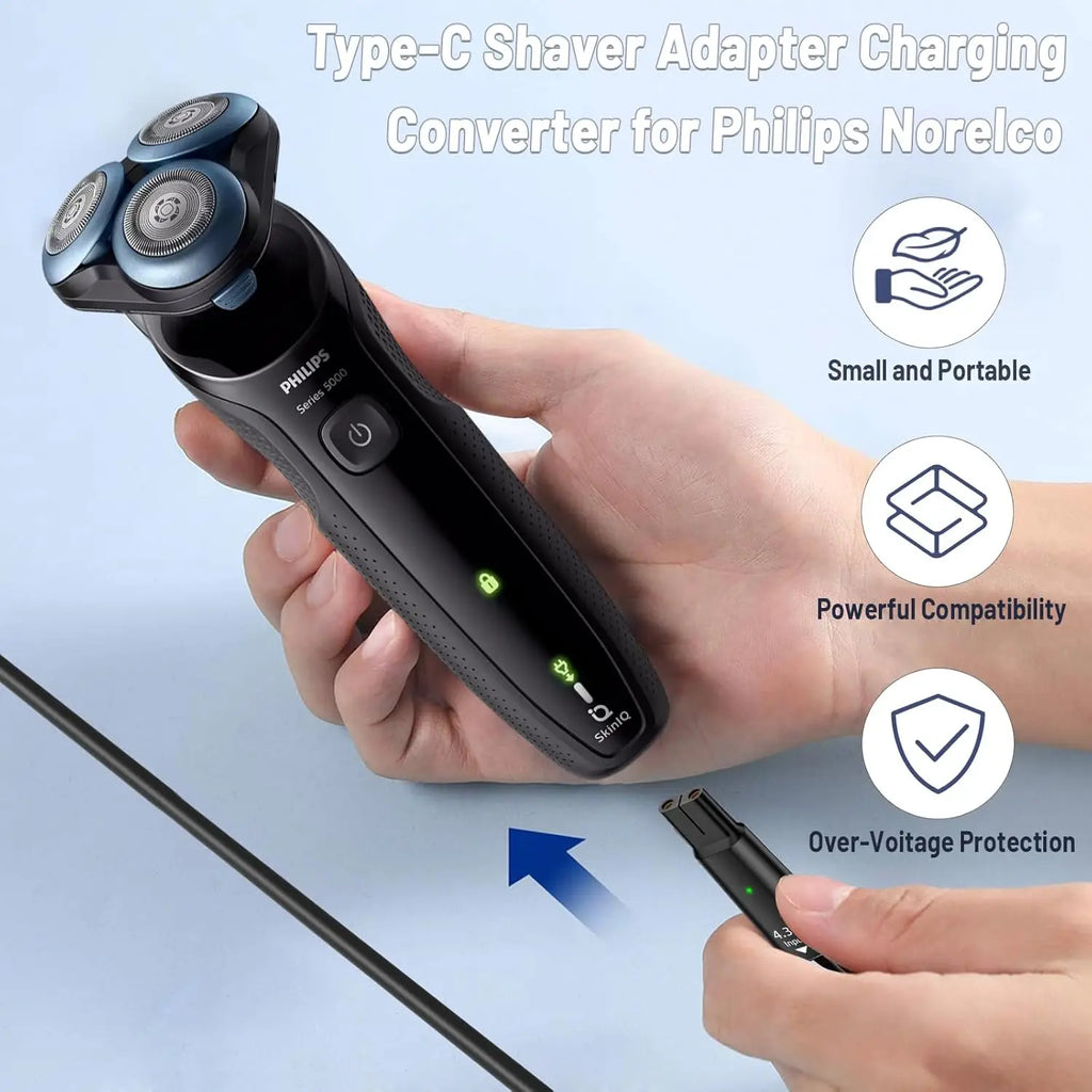 Type-C Charger Adapter for Philips OneBlade QP2530 QP2630 HQ850 Shaver Charging Adapter Oasis Select