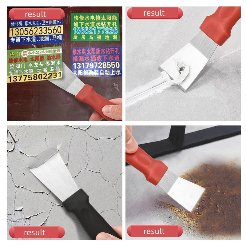 Stainless Steel Putty Knife Scraper Shovel Cleaning Scraper Paint Tools Refrigerator Defrosting Labels Glass Cleaning Shovel Oasis Select