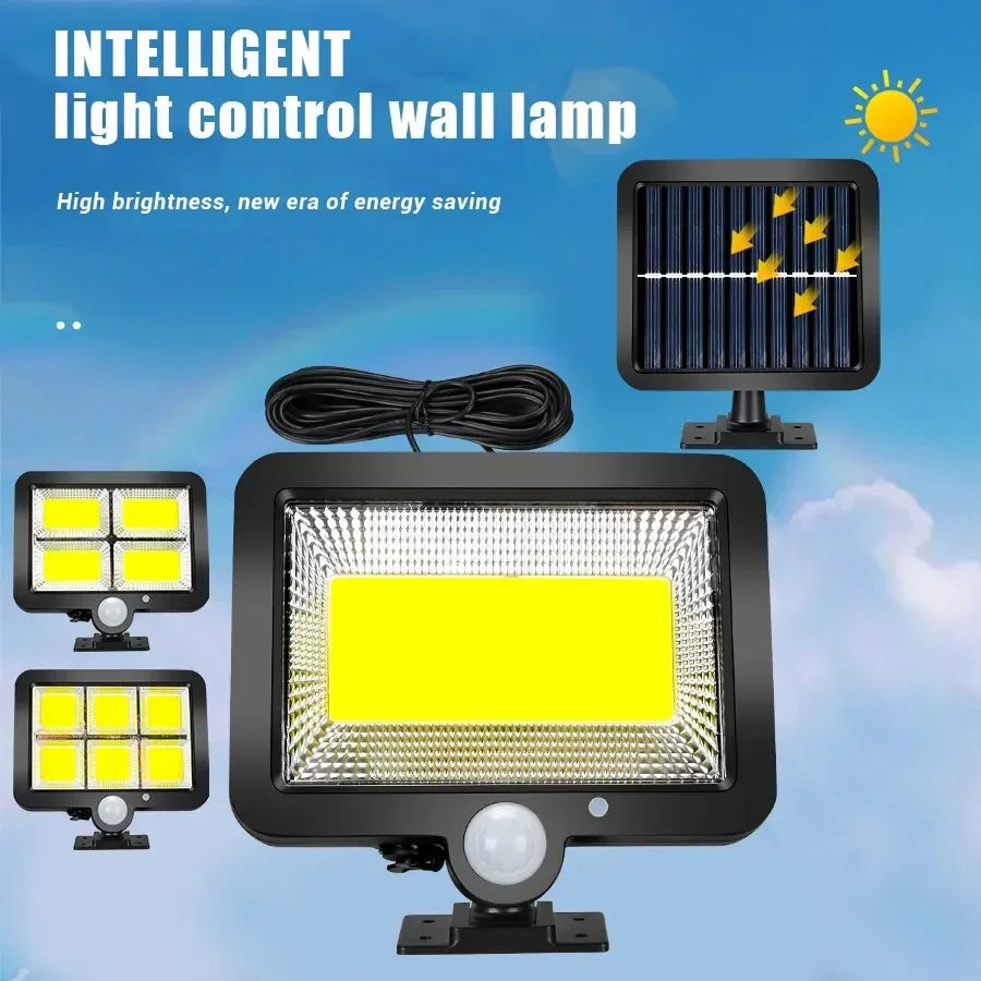 1/4/6 COB Outdoor Solar Light with Motion Sensor 3 Lighting Mode IP65 Waterproof for Patio Garage Courtyard Security Wall Light Oasis Select