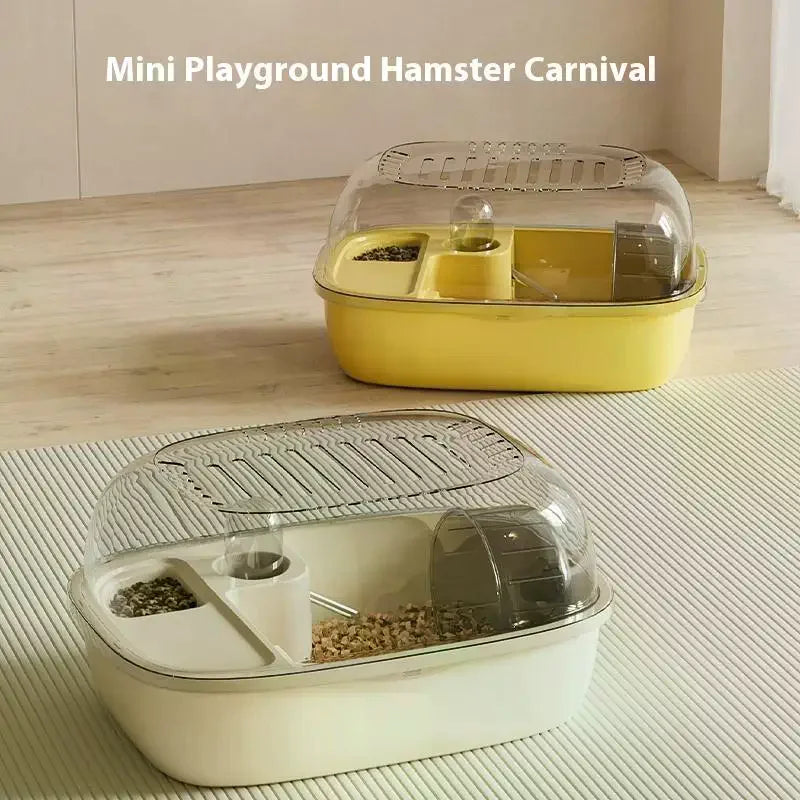 Luxury Large Capacity Hamster Cage 2-Layer Platform Golden Hamster Habitat Villa with Hiding Nest for Small Pets Oasis Select