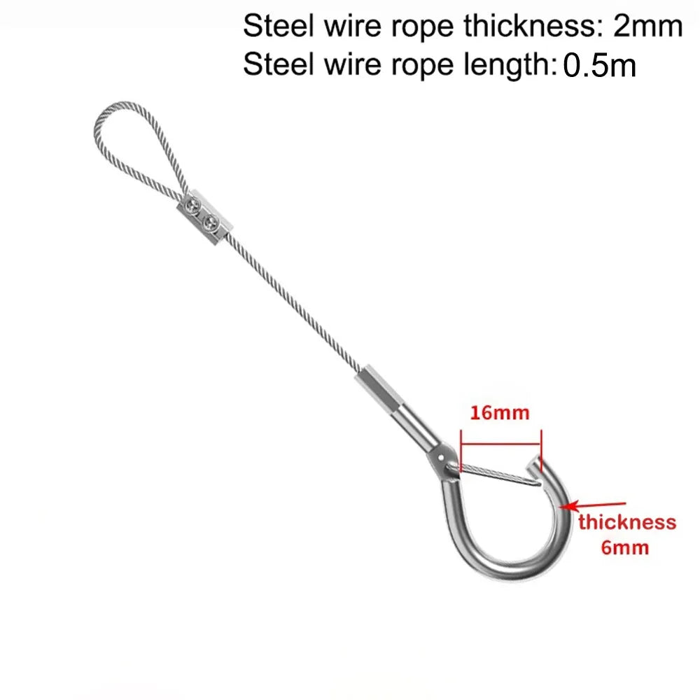 High Quality Stainless Steel Wire Rope Adjustable With Locking Retractable Fastening Hanging Rope Oasis Select 2mmx0.5m