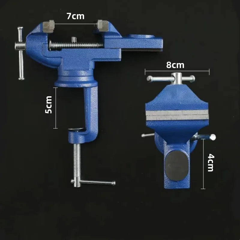 Universal Table Vise Multi-functional Portable 360° Swivel Base Clamp On Vice/Table Vise For Woodworking Cutting Conduit Dril Oasis Select