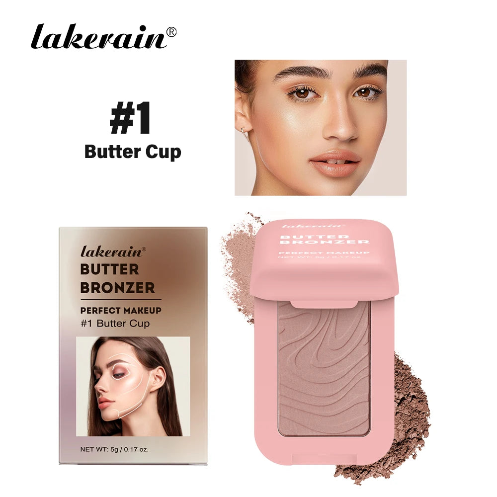 Lakerain Butter Bronzer Cream Women Waterproof Genteel Girl Nude Makeup Silky Shimmer Monochrome Blush Korean Face Cosmetics Oasis Select 01 Butter Cup