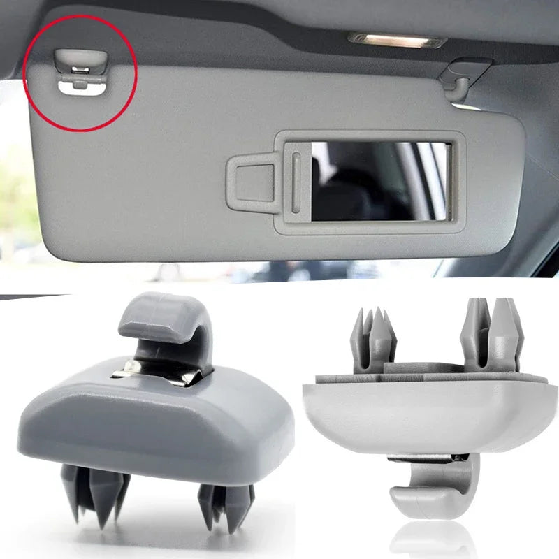 2Pcs Car Sun Visor Clip Gray Interior Hanger Hook Clip Bracket for Audi A1 A3 S3 A4 S4 Allroad A5 S5 Q3 Q5 8U0857562A Grey Oasis Select