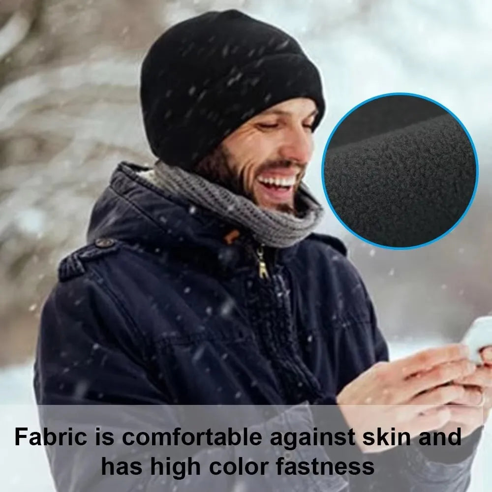 1/2pcs Warm Beanie Hat Soft Men Women Ski Cycling Skin-Friendly Anti-Static Hiking Thermal Fleece Running Windproof Oasis Select