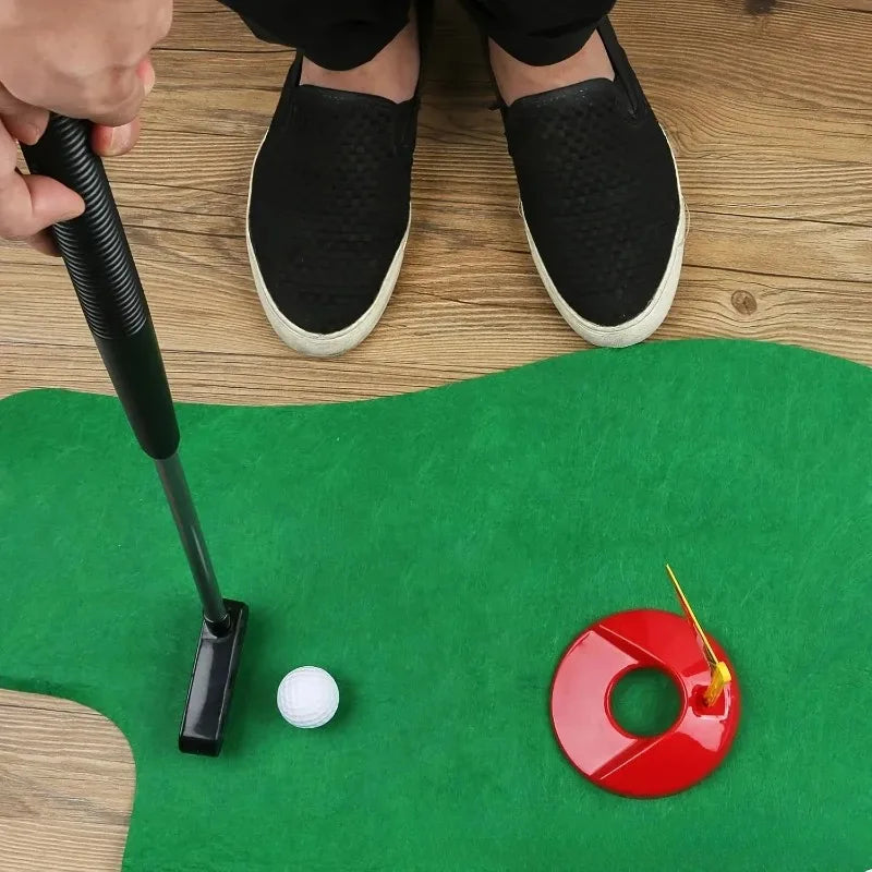 Mini Golf Putting Green Set Funny Toilet Golf - Indoor Sports Game for Adults Leisure Entertainment Bathroom Toilet Piano Basin Oasis Select